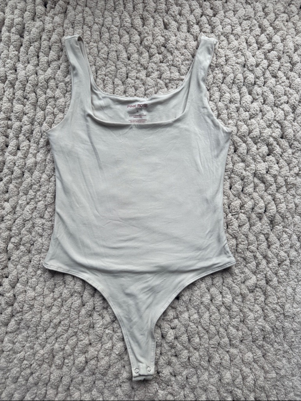 Pink Rose Stone/Taupe Scoop Neck Bodysuit